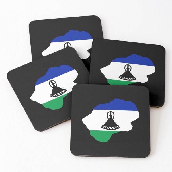Item preview, Lesotho Shaped Flag LS designed and sold by shitpostee.