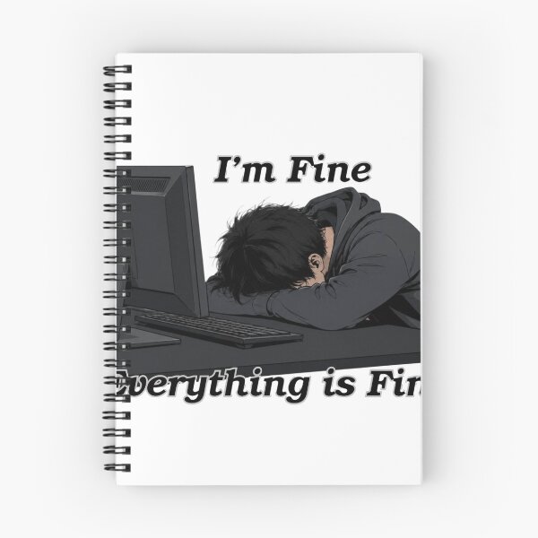 Item preview, I'm Fine Everything Is Fine - Tired Gamer Boy designed and sold by DesignZeoxsyArt.