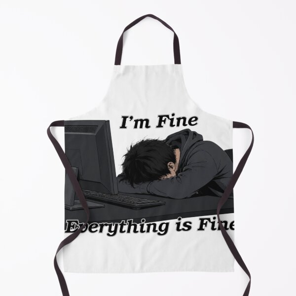 Item preview, I'm Fine Everything Is Fine - Tired Gamer Boy designed and sold by DesignZeoxsyArt.