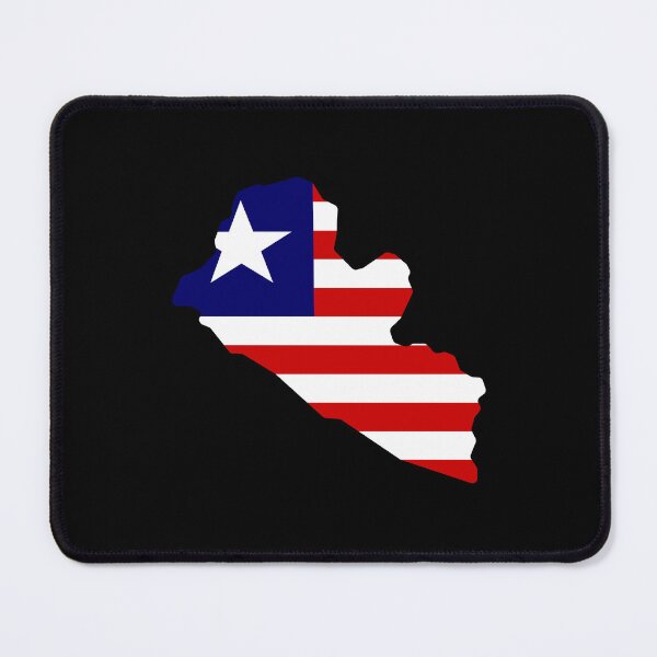 Item preview, Liberia Shaped Flag LR designed and sold by shitpostee.