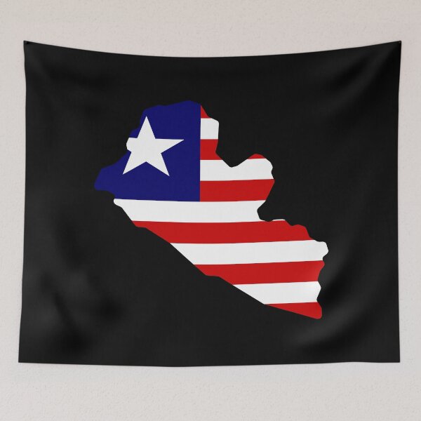 Item preview, Liberia Shaped Flag LR designed and sold by shitpostee.
