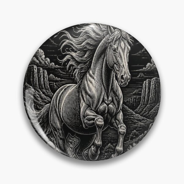 Artikelvorschau, Wild Mustang Dark Academia Equestrian Art entworfen und verkauft von SunnyDesign82.