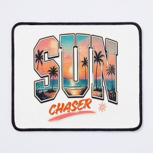 Item preview, Sun Chaser Tropical Sunset Beach Varsity Typography | Retro Summer Vacation Graphic Tee designed and sold by designerTurker.