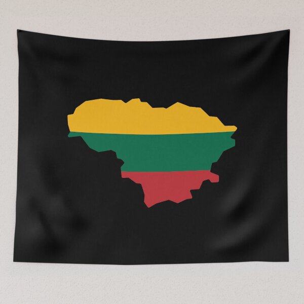 Item preview, Lithuania Shaped Flag LT designed and sold by shitpostee.