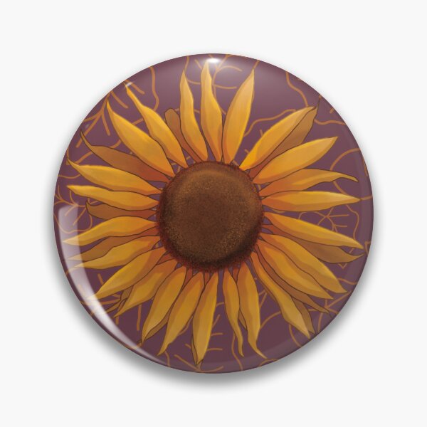 Item preview, Autumnal sunflower - aubergine eggplant designed and sold by OhNoNotAgain42.