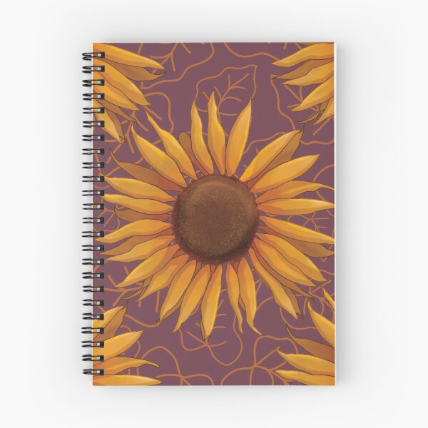 Item preview, Autumnal sunflower - aubergine eggplant designed and sold by OhNoNotAgain42.