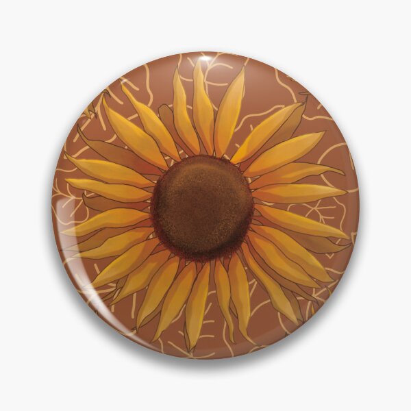 Item preview, Autumnal sunflower - burnt sienna designed and sold by OhNoNotAgain42.