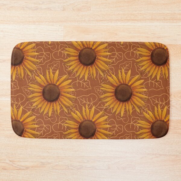 Item preview, Autumnal sunflower - burnt sienna designed and sold by OhNoNotAgain42.