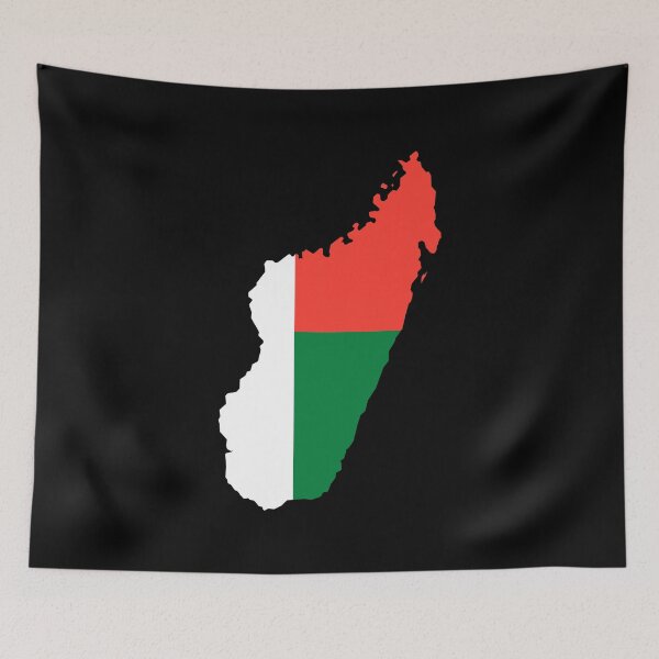 Item preview, Madagascar Shaped Flag MG designed and sold by shitpostee.