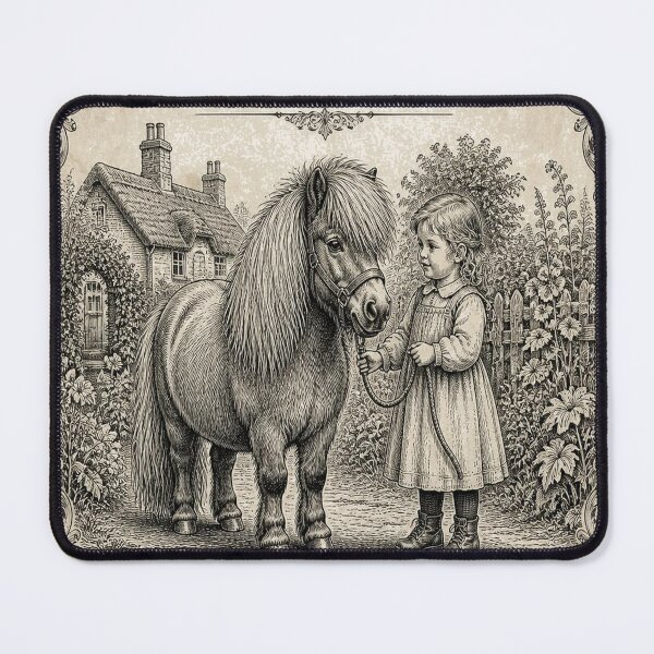Item preview, Shetland Pony Ivory Vintage Equestrian Art designed and sold by SunnyDesign82.