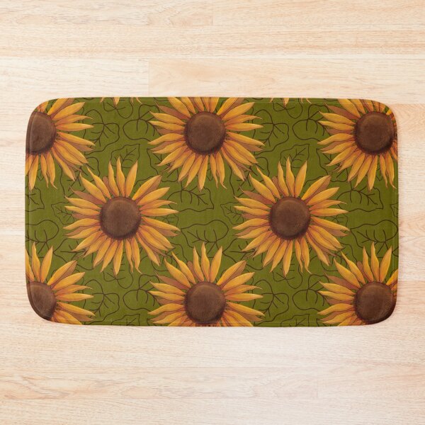 Item preview, Autumnal sunflower - olive green designed and sold by OhNoNotAgain42.