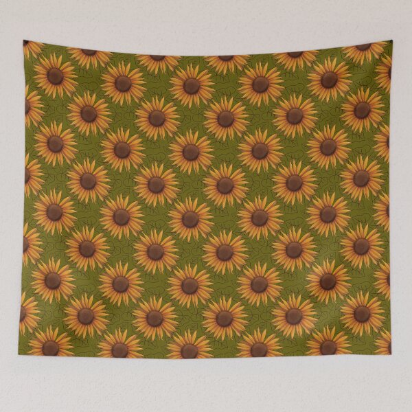 Item preview, Autumnal sunflower - olive green designed and sold by OhNoNotAgain42.