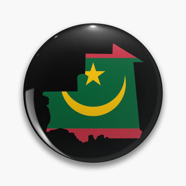 Item preview, Mauritania Shaped Flag MR designed and sold by shitpostee.