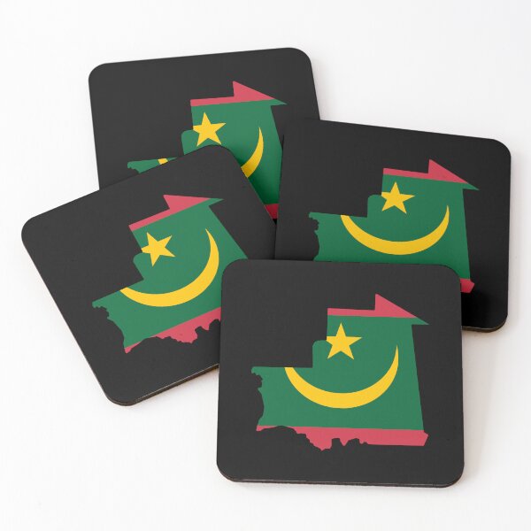 Item preview, Mauritania Shaped Flag MR designed and sold by shitpostee.