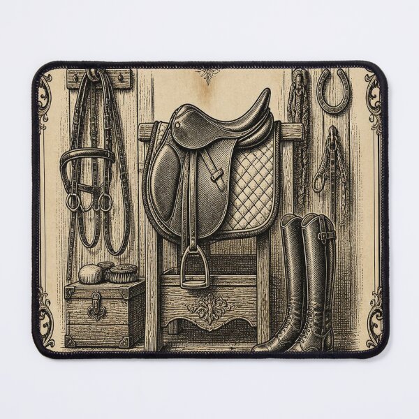 Item preview, Tack Room Ivory Vintage Equestrian Art designed and sold by SunnyDesign82.
