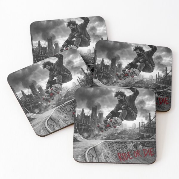 Item preview, Ride Or Die Urban Skateboarder Wall Art designed and sold by MarCinu Art.