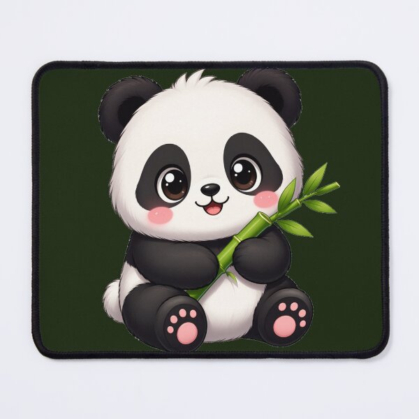 Item preview, Cute Panda & Bamboo — Kawaii Chibi Sticker designed and sold by NUFADE.