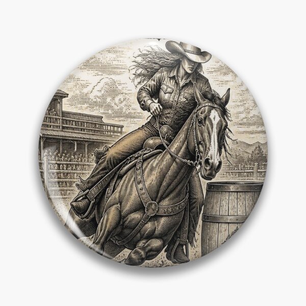 Artikelvorschau, Barrel Racing Ivory Vintage Equestrian Art entworfen und verkauft von SunnyDesign82.