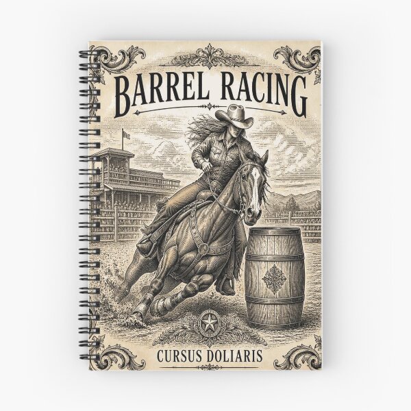 Item preview, Barrel Racing Ivory Vintage Equestrian Art designed and sold by SunnyDesign82.