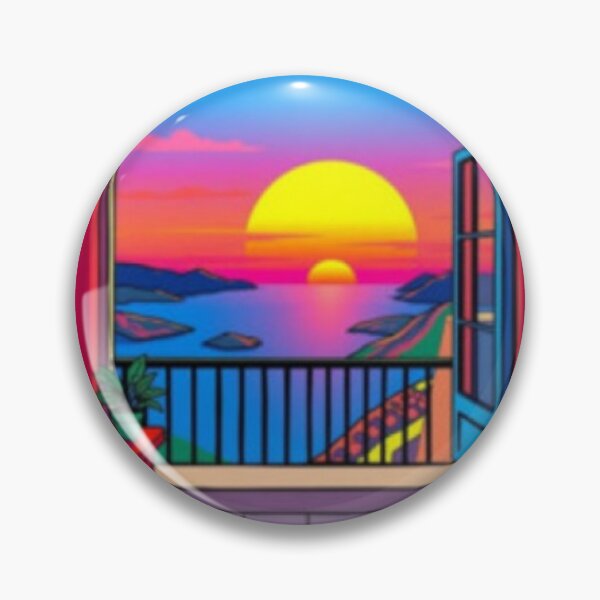 Item preview, Colorful Village Street at Night designed and sold by ScenicDoors.