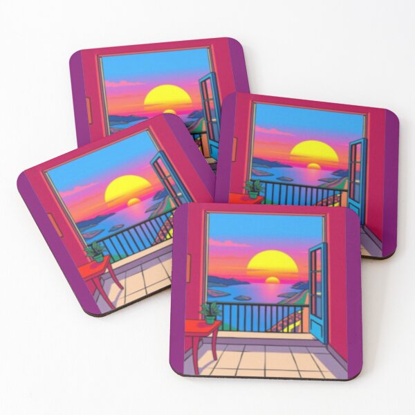 Item preview, Colorful Village Street at Night designed and sold by ScenicDoors.