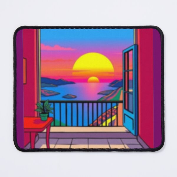 Item preview, Colorful Village Street at Night designed and sold by ScenicDoors.