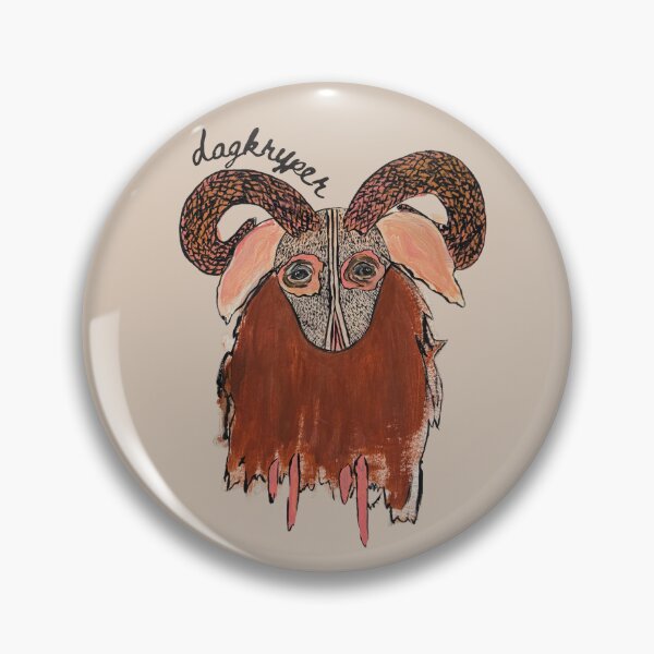 Item preview, Mora — Day Creeper No. 2 Horned Creature Dark Folk Art Sheep designed and sold by dagkryper.