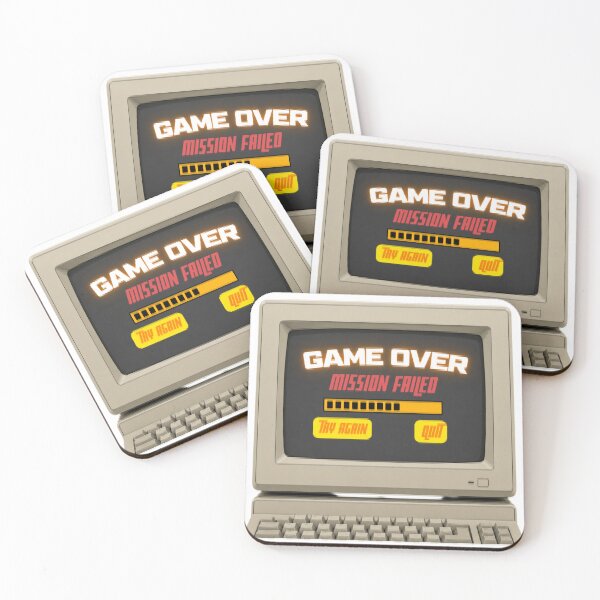 Item preview, Game Over Mission Failed - Retro PC Arcade Aesthetic designed and sold by DesignZeoxsyArt.