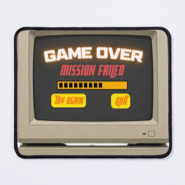 Item preview, Game Over Mission Failed - Retro PC Arcade Aesthetic designed and sold by DesignZeoxsyArt.