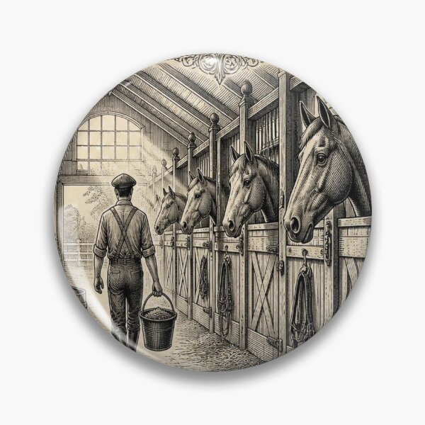 Artikelvorschau, Stable Morning Ivory Vintage Equestrian Art entworfen und verkauft von SunnyDesign82.