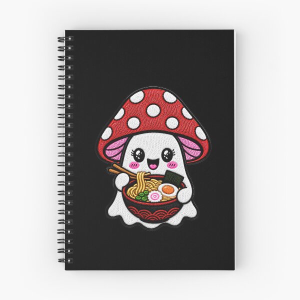 Item preview, Cute Ghost Ramen Kawaii Embroidery Patch Design Mushroom Boo designed and sold by ColorSplash123.