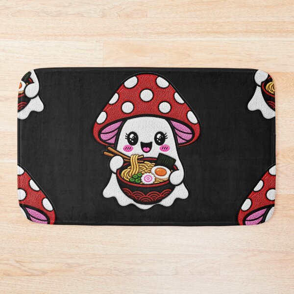 Item preview, Cute Ghost Ramen Kawaii Embroidery Patch Design Mushroom Boo designed and sold by ColorSplash123.