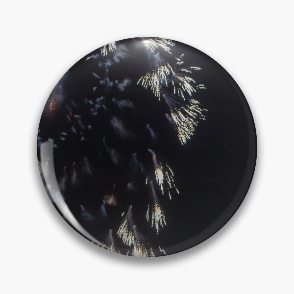 Item preview, White Fireworks Display Over Dark Night Sky Creating Sparkling Ring and Smoke During Celebration Event designed and sold by Nmallia.