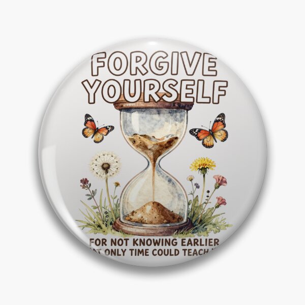 Item preview, Forgive Yourself Hourglass Watercolor Inspirational Quote designed and sold by GoGreenlove.