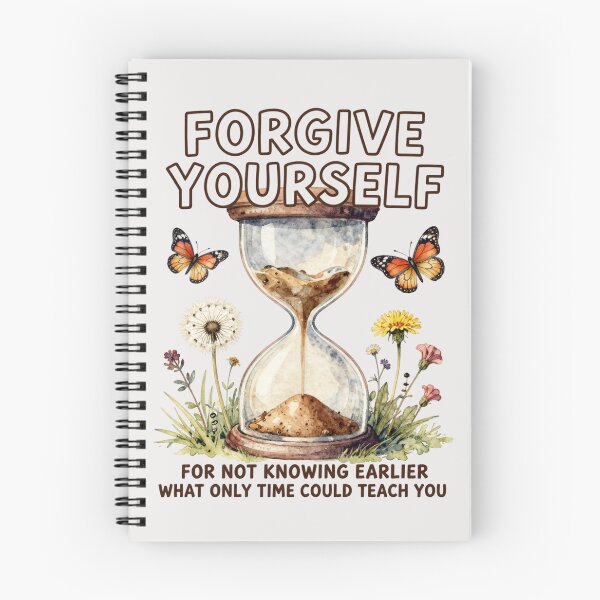Item preview, Forgive Yourself Hourglass Watercolor Inspirational Quote designed and sold by GoGreenlove.