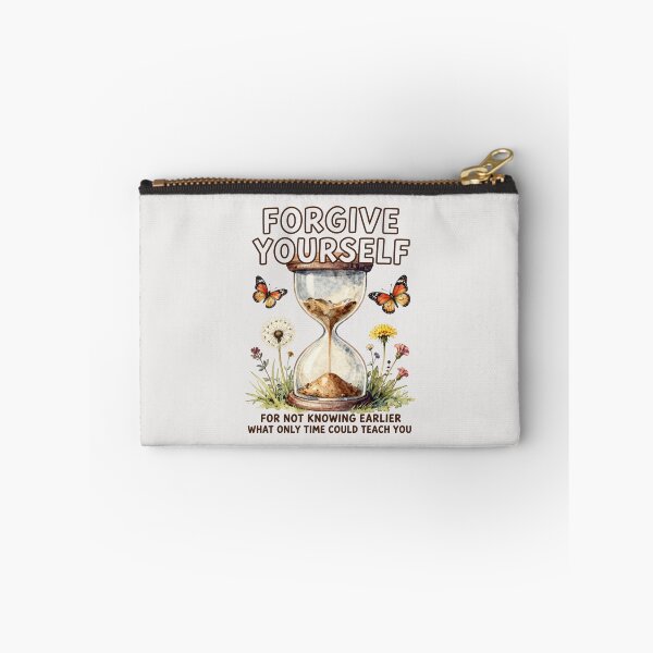 Item preview, Forgive Yourself Hourglass Watercolor Inspirational Quote designed and sold by GoGreenLove.