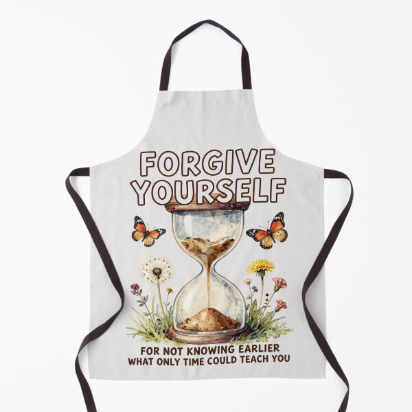 Item preview, Forgive Yourself Hourglass Watercolor Inspirational Quote designed and sold by GoGreenlove.