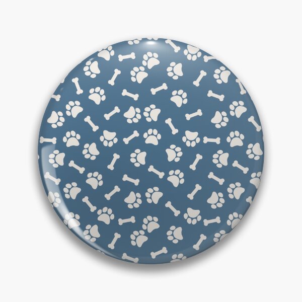 Item preview, Blue And Cream Dog Paw And Bone Pattern designed and sold by pattern-archive.