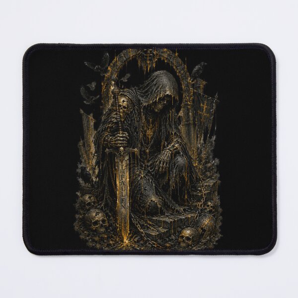 Item preview, The Fallen | Gothic Grim Reaper | Dark Fantasy Streetwear Skull Art designed and sold by Kevin Shearer.