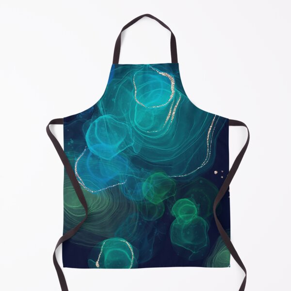 Item preview, Blue Green Silver Ocean Abstract Art designed and sold by humnoo.