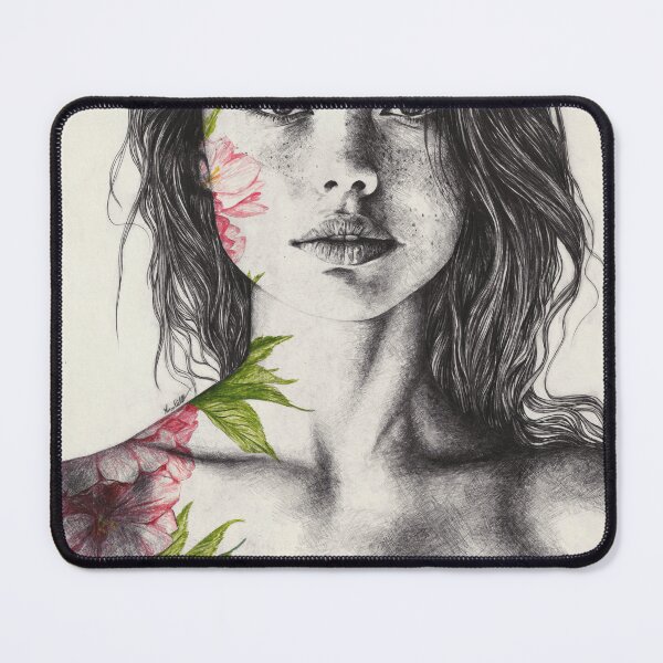 Item preview, Nude Woman with Pink Flowers designed and sold by Marco Paludet.