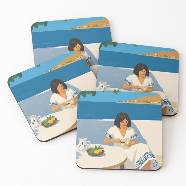 Item preview, Greece travel poster mediterranean  designed and sold by Arctic frame studio.