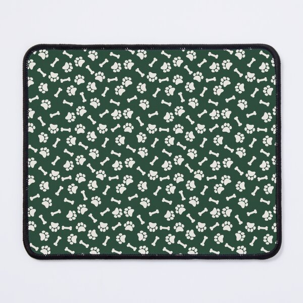 Item preview, Green And Cream Dog Paw And Bone Pattern designed and sold by pattern-archive.