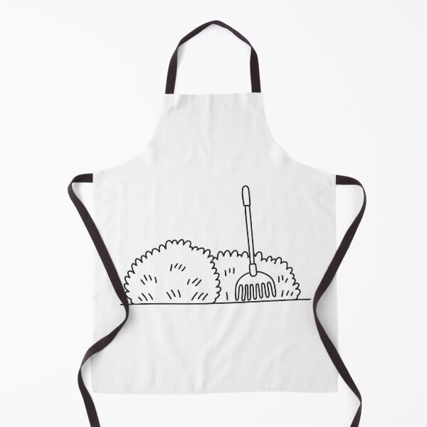 Item preview, A rake propped beside thick backyard underbrush designed and sold by rasagamastore.