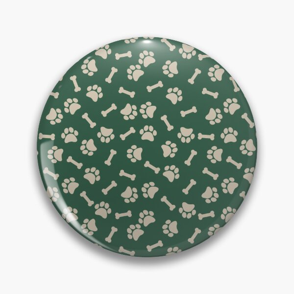 Item preview, Green And Sand Dog Paw And Bone Pattern designed and sold by pattern-archive.