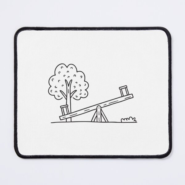 Item preview, A tilted seesaw with one end under a tree in the park designed and sold by rasagamastore.