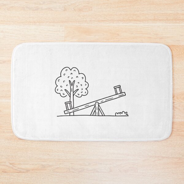 Item preview, A tilted seesaw with one end under a tree in the park designed and sold by rasagamastore.