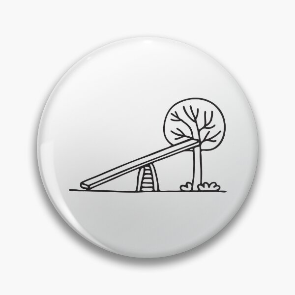 Item preview, A park seesaw slanted near a tree designed and sold by rasagamastore.