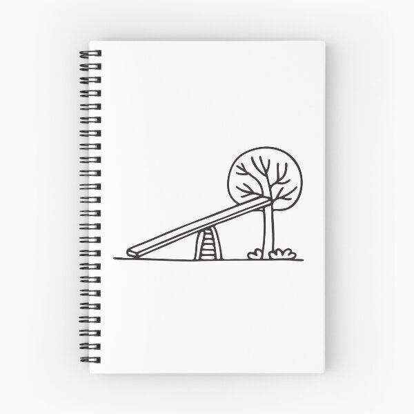 Item preview, A park seesaw slanted near a tree designed and sold by rasagamastore.