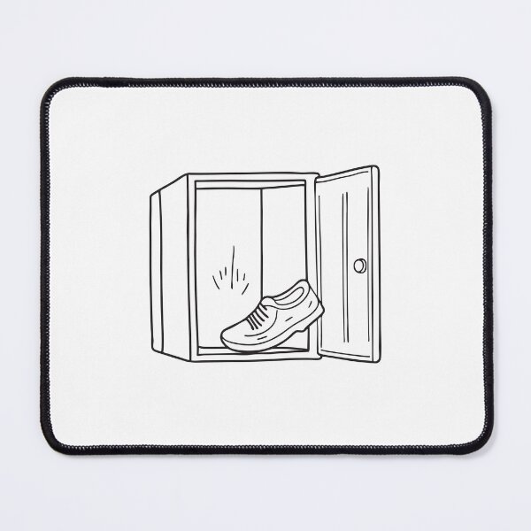 Item preview, A shoe wedged beneath a metal locker designed and sold by rasagamastore.